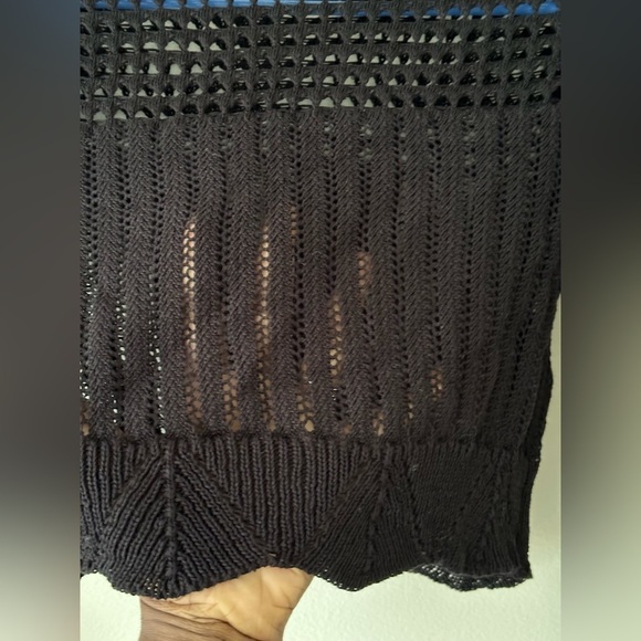 Fashion Nova Here To Stay Crochet Sweater Color Black - Picture 11 of 11